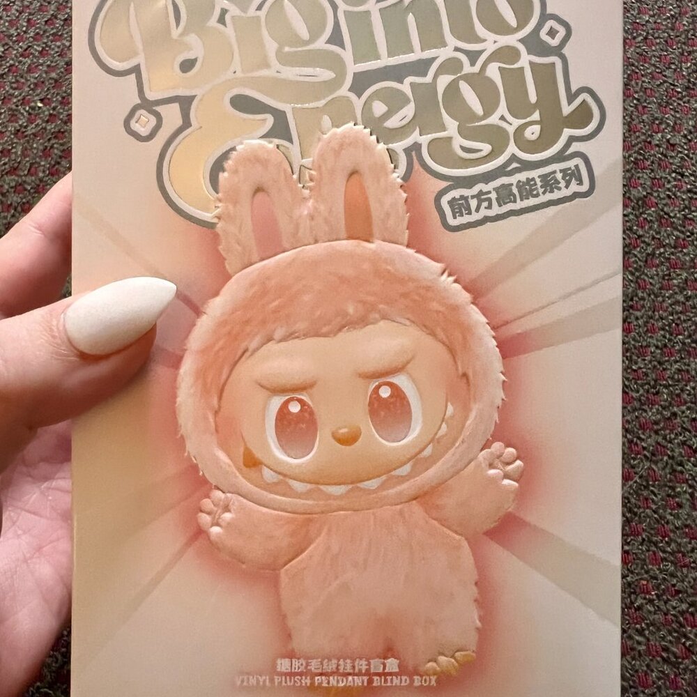POP MART Labubu The Monsters Big Into Energy LOVE Pink Confirmed Sealed NWT - Picture 4 of 12